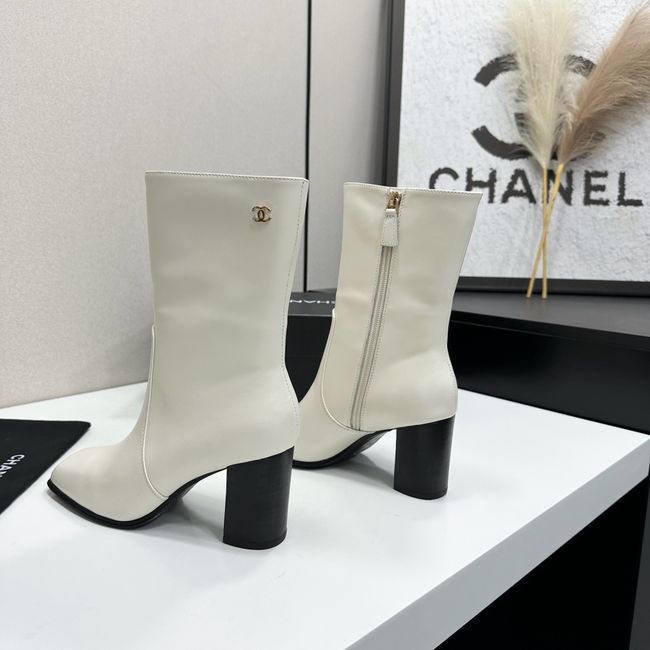 Chanel Mid-Calf Boots Shiny Calfskin 64243-2