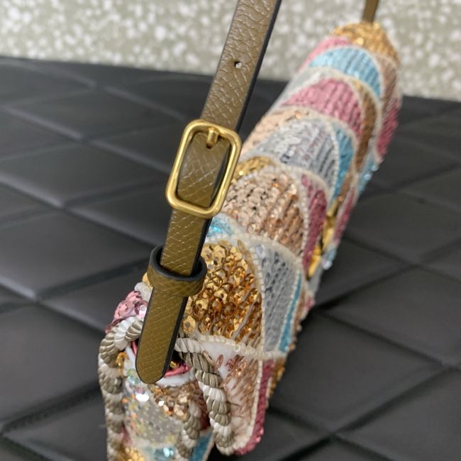VALENTINO DEVAIN Small Embroidered Shoulder Bag WB0T31