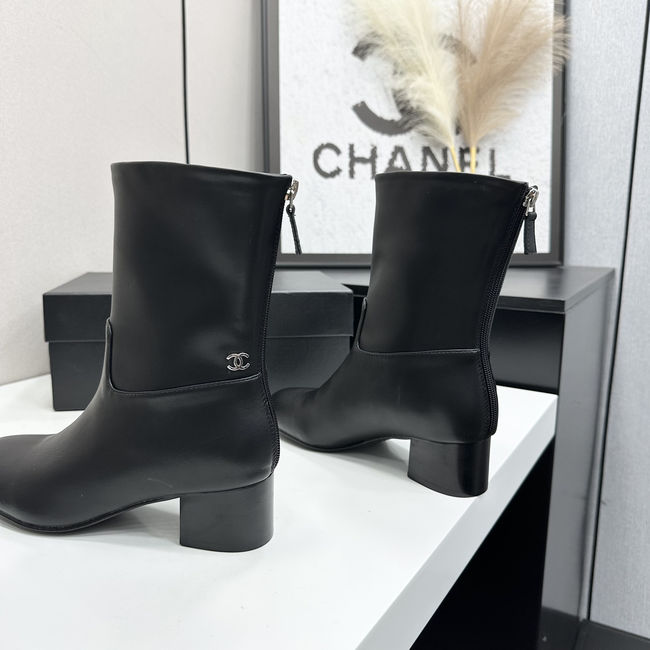 Chanel Mid-Calf Boots Shiny Calfskin 95410-4
