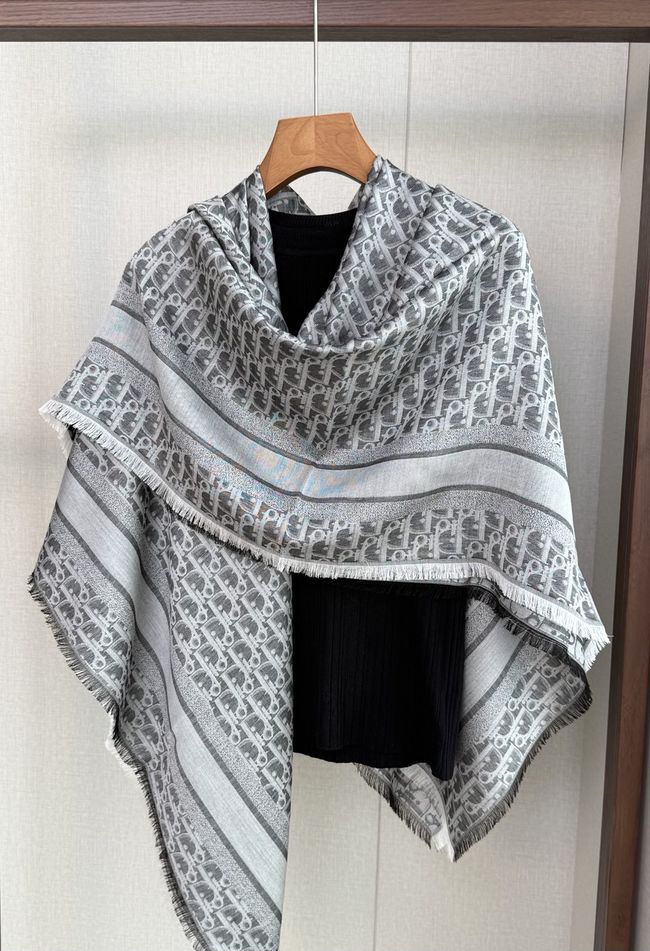 Dior Oblique Shawl Wool and Silk Jacquard I1058-7 Dior Oblique Shawl Wool and Silk Jacquard I1058-7
