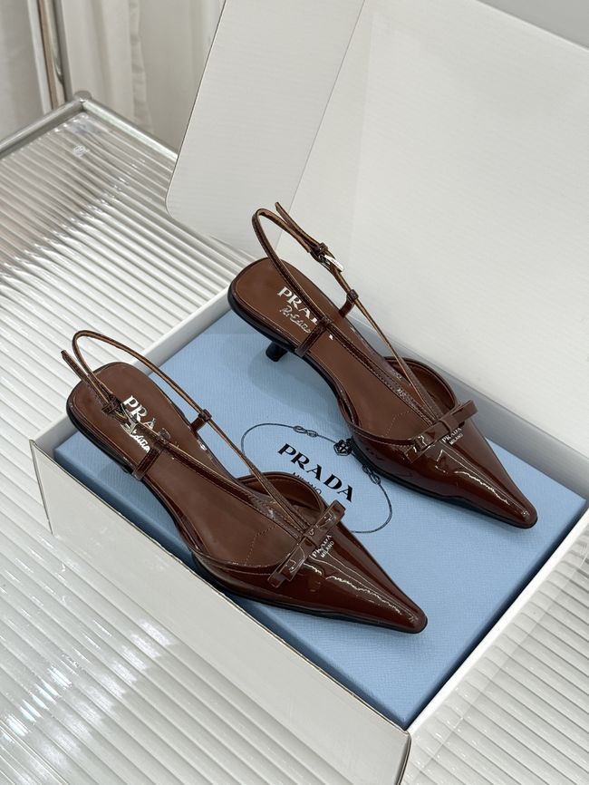 Prada Brushed leather slingback pumps 1I701O-3