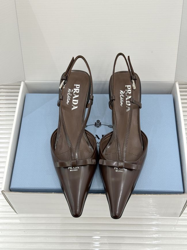 Prada Brushed leather slingback pumps 1I701O-7