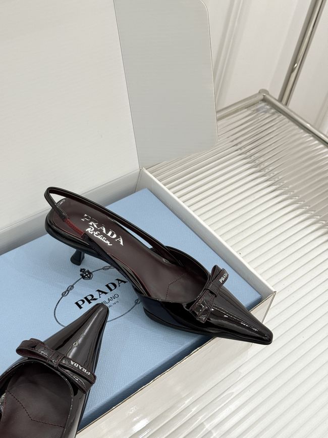 Prada Brushed leather slingback pumps 1I702O-1