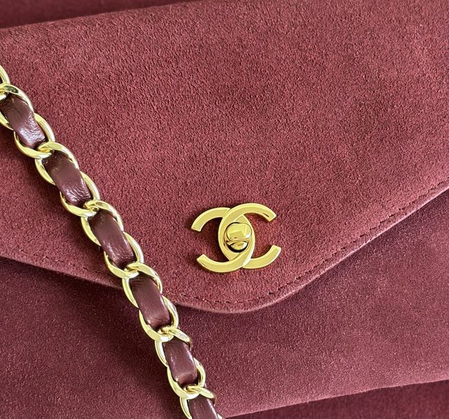Chanel Shopping Bag Suede AS6483 Burgundy