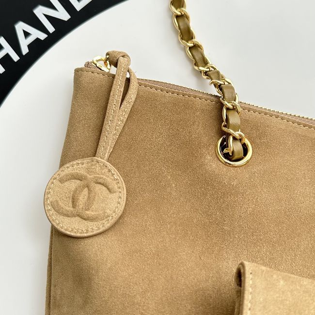Chanel Shopping Bag Suede AS6483 apricot