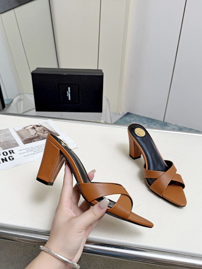 Saint Laurent mule sandals leather 7.5CM F6630-1