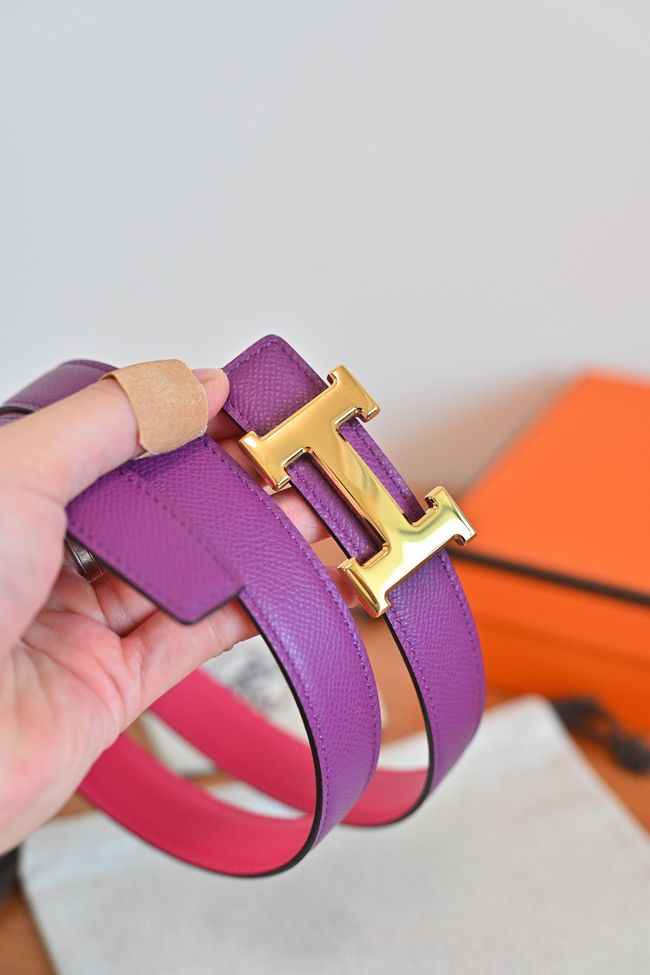Hermes Constance buckle & double-sided leather belt 24mm H07457-8 Hermes Constance buckle & double-sided leather belt 24mm H07457-8