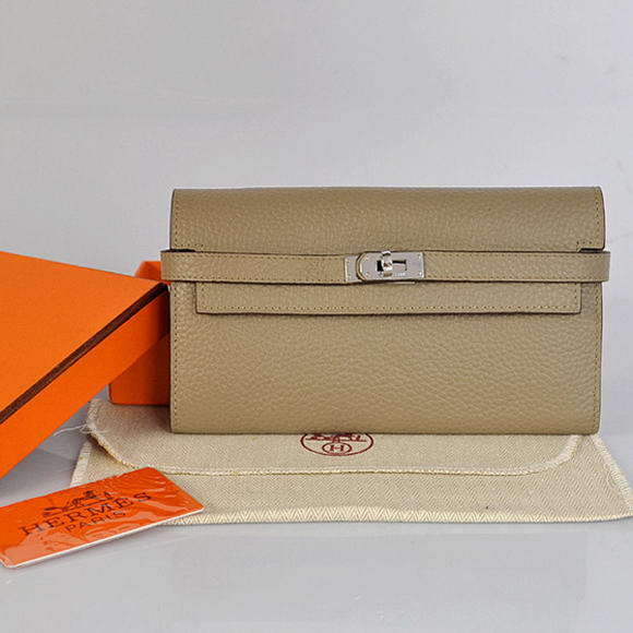 Hermes Kelly Wallet Togo Leather Bi-Fold Purse A708 Dark Grey Hermes Kelly Wallet Togo Leather Bi-Fold Purse A708 Dark Grey