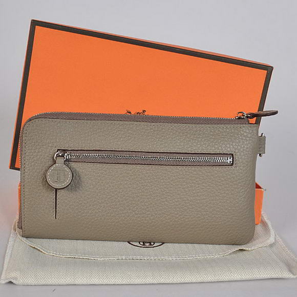 Hermes Zipper Cards Wallet Togo Leather A908 Dark Grey Hermes Zipper Cards Wallet Togo Leather A908 Dark Grey