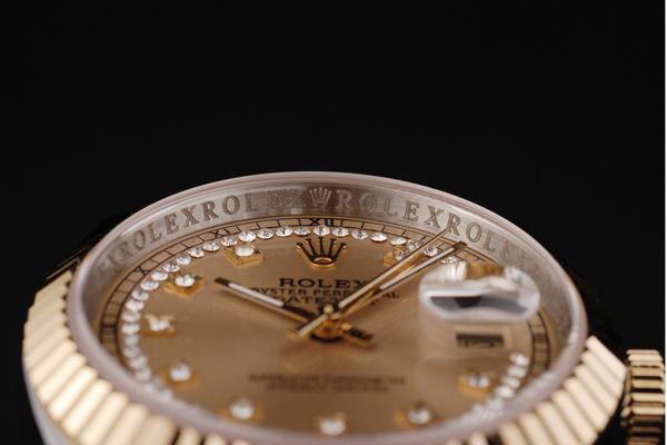 Rolex Datejust Stainless Steel Golden Dial Watch-RD2386 Rolex Datejust Stainless Steel Golden Dial Watch-RD2386